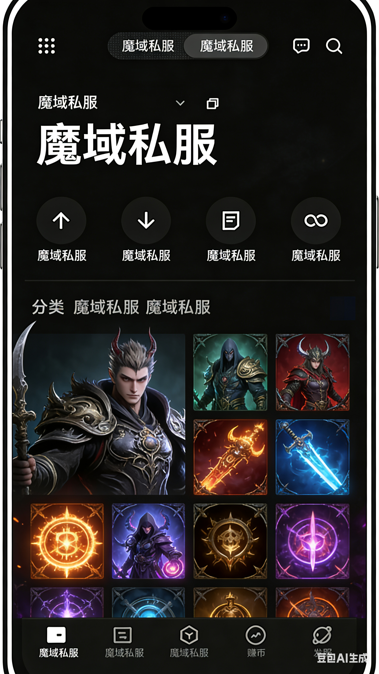 魔域私服摆摊交易市场界面